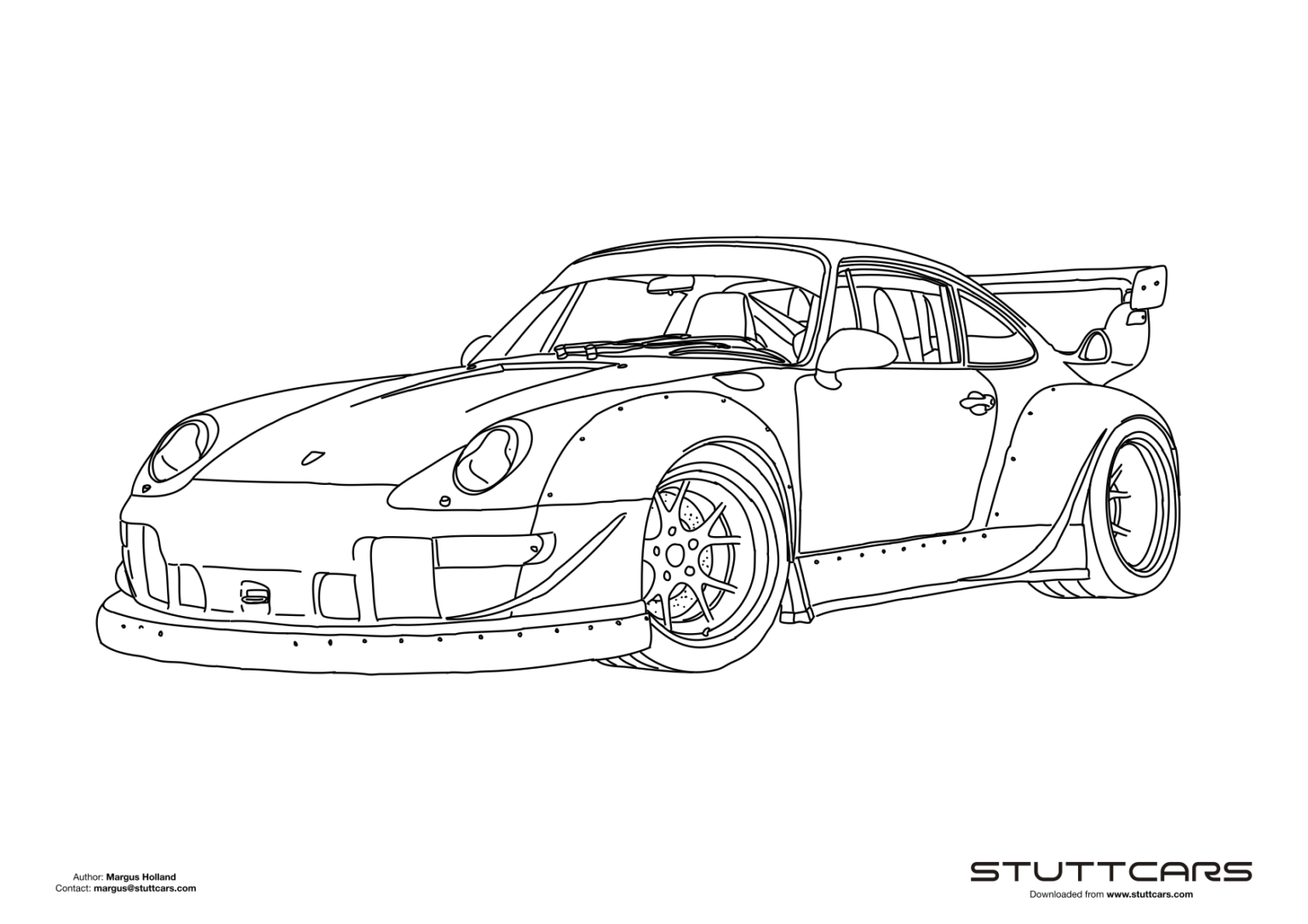 Porsche Coloring Pages - Stuttcars