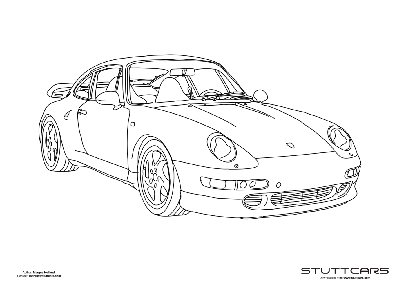 Porsche Coloring Pages Stuttcars