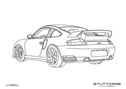 Porsche Coloring Pages - Stuttcars