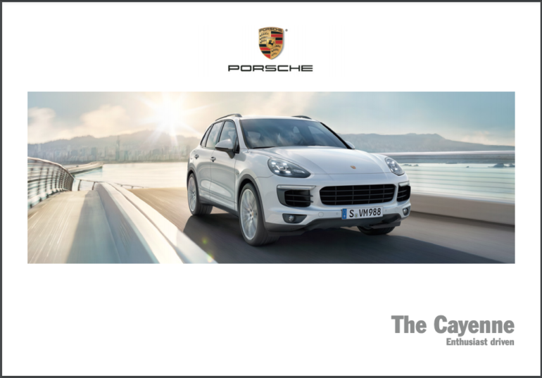 Porsche Cayenne (MY2011 2017) Sales Brochures
