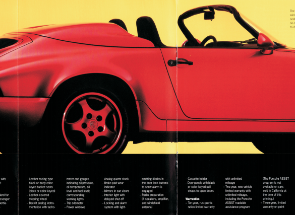 Porsche 911 964 Speedster North America Sales Brochure