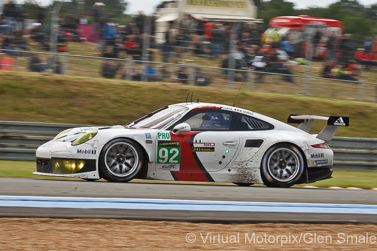 The #92 Porsche AG Team Manthey 911 RSR was driven by Marc Lieb, Richard Lietz and Romain Dumas