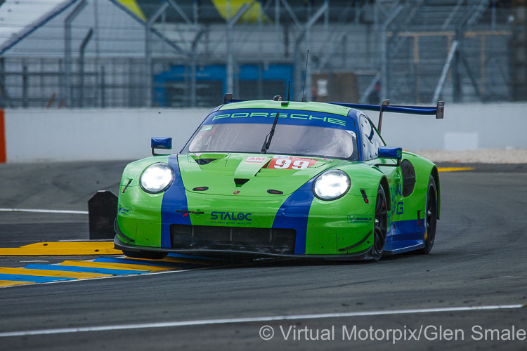 The #99 Dempsey-Proton Racing Porsche 911 RSR sadly didn’t make it past Wednesday’s Free Practice