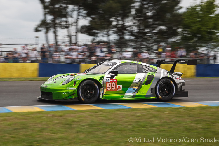 The #99 Proton Competition Porsche 911 RSR was driven by Patrick Long, Timothy Pappas and Spencer Pumpelly