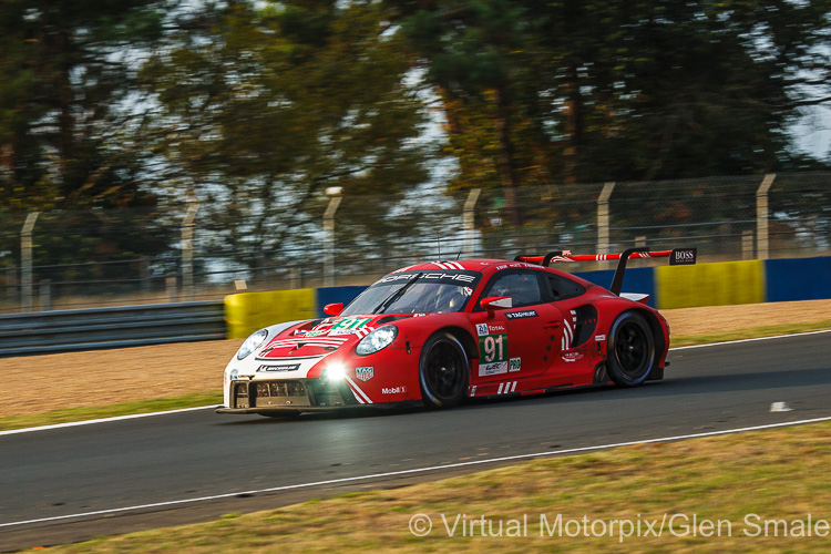  #91 works Porsche 911 RSR was driven by Gianmaria Bruni, Richard Lietz and Frederic Makowiecki