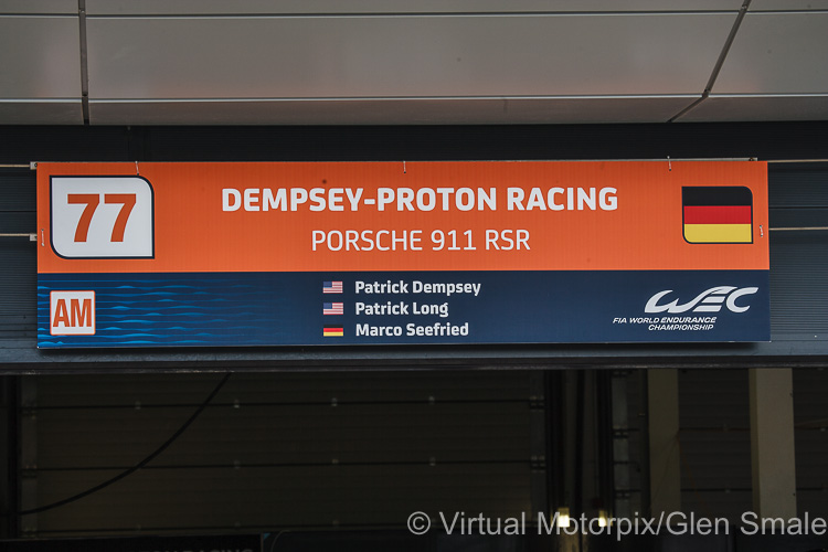 Patrick Long, Patrick Dempsey and Marco Seefried drove the #77 Dempsey-Proton Racing Porsche 911 RSR (GTE Am)