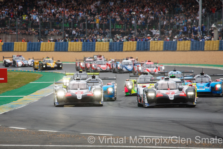 At the start of the 24 Hours of Le Mans