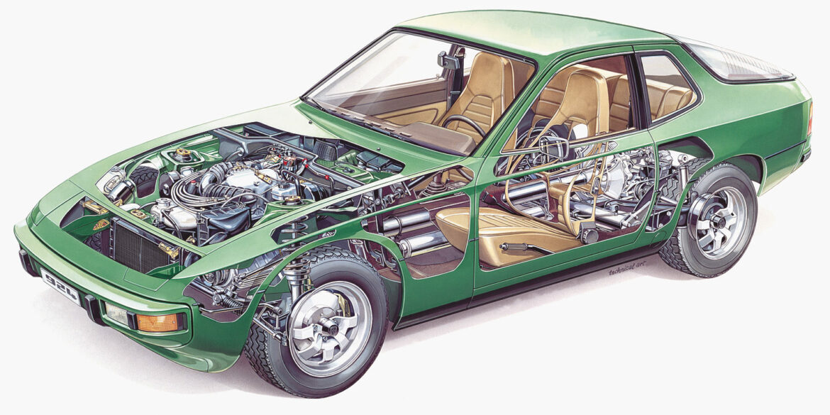 Porsche 924 Mechanical Cutout Drawings