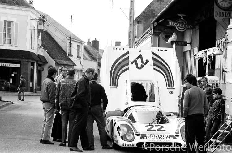 The #22 Porsche 917 KH was driven to victory by Helmut Marko and Gijs van Lennep