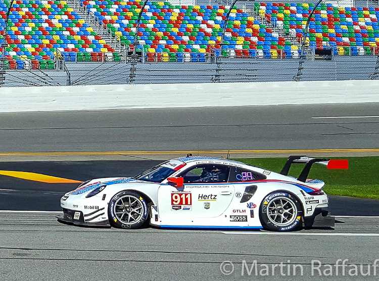 Porsche 911 RSR GTLM at the pit exit