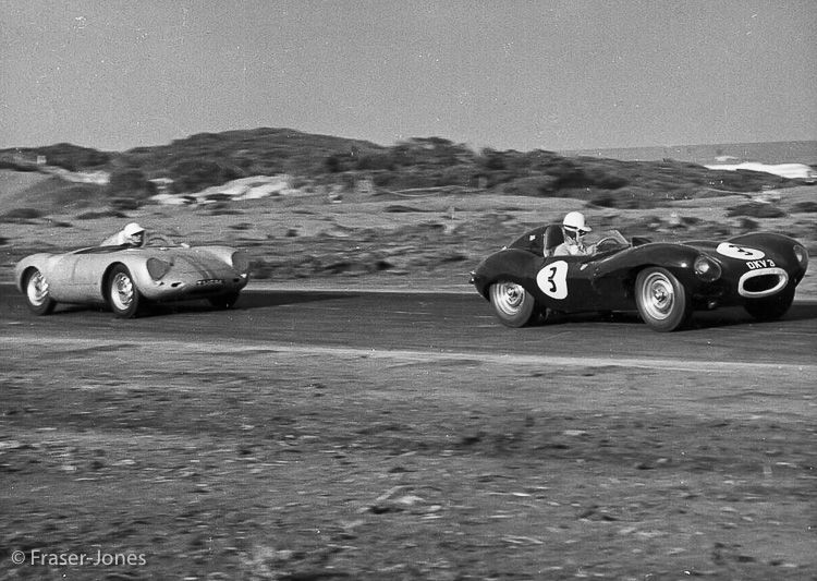 D-type Jaguar and Porsche 550 Spyder