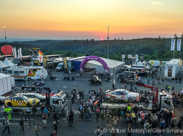 Sunset over the circuit as seen from the media centre at around 21h30