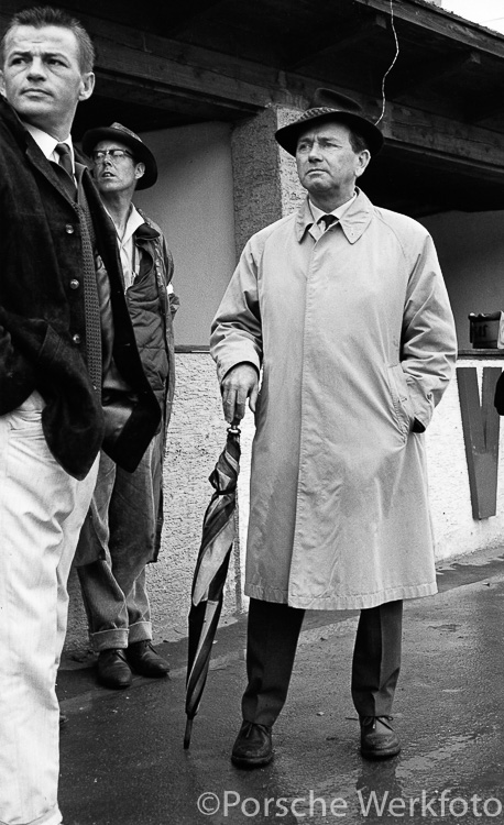 Hans Mezger, Peter Falk and Ferry Porsche