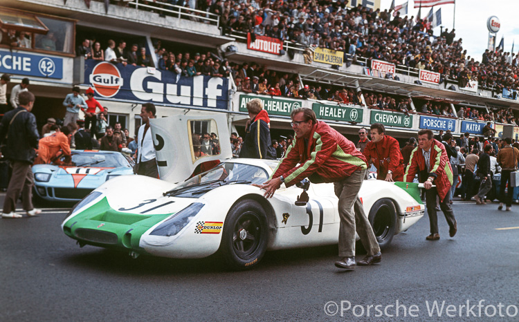 The #31 Porsche 908 LH Coupé was driven by Jo Siffert and Hans Herrmann