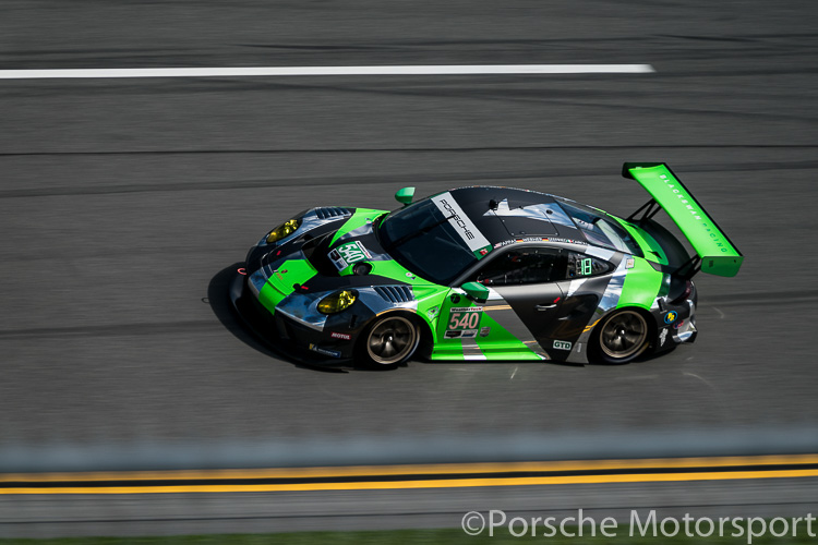 #540 Black Swan Racing Porsche 911 GT3 R driven by Timothy Pappas, Marco Seefried, Matteo Cairoli and Dirk Werner