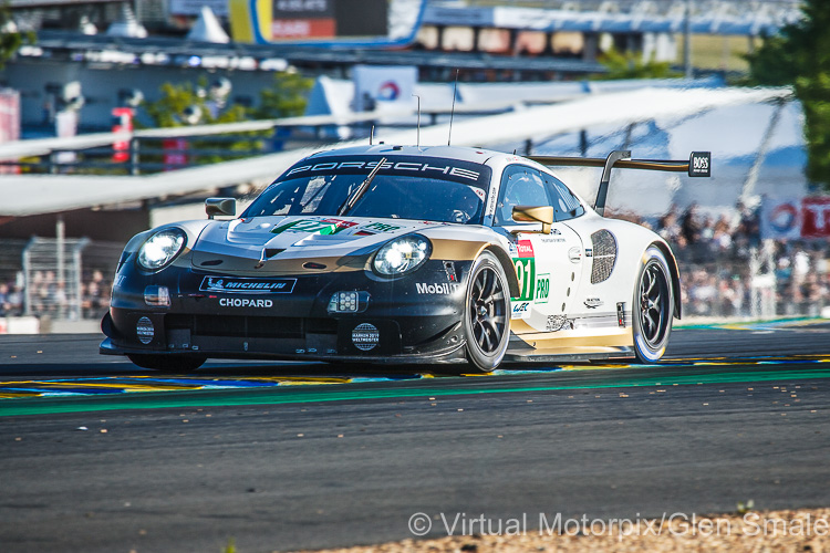 The #91 Porsche 911 RSR was driven by Gianmaria Bruni, Richard Lietz and Frédéric Makowiecki