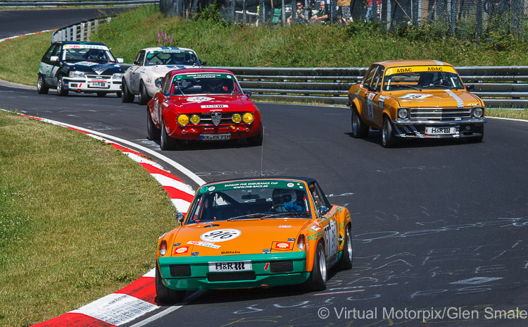 The #916 Porsche 916 GT negotiates the Brünchen descent during Saturday’s 3-Hour race