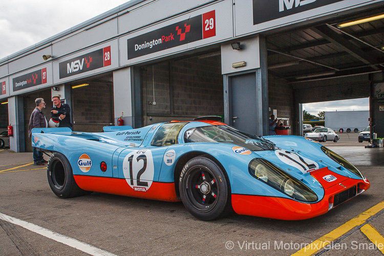 The #12 Gulf Porsche 917 (chassis 008) looked absolutely awesome