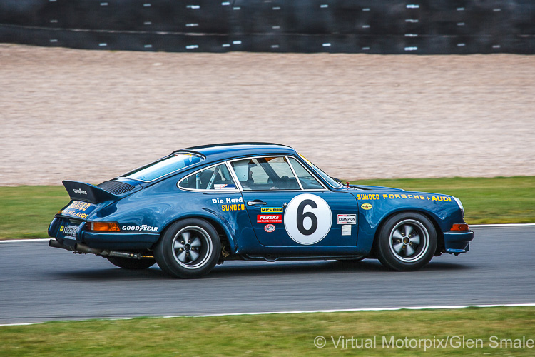 The #6 Sunoco Porsche Carrera RSR was driven in the 1973 Daytona 24 Hours by Mark Donohue and George Follmer