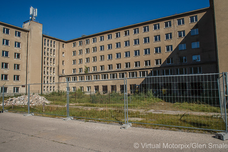 Prora, Rügen, north-eastern Germany showing one of the buildings in the process of being redeveloped