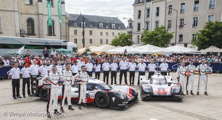 Porsche LMP1 scrutineering at Le Mans 11 June 2017