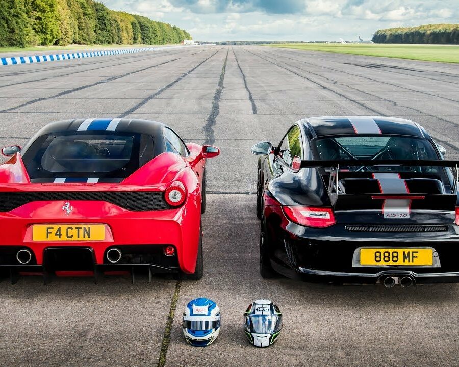 DRAG RACE!! 458 Speciale vs 997 GT3 RS 4.0