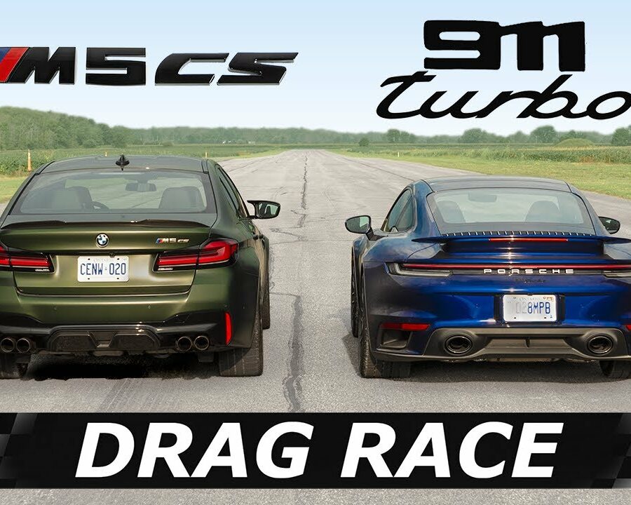 2022 BMW M5 CS vs 2022 Porsche 911 Turbo Drag Race