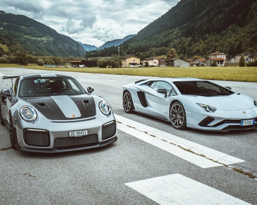 DRAG RACE! Porsche GT2 RS vs Lamborghini Aventador S!