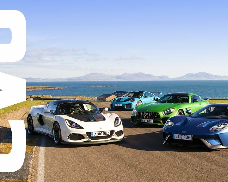 Ford GT v Porsche 911 GT2 RS v Mercedes-AMG GT R v Lotus Exige Cup | evo LEADERBOARD