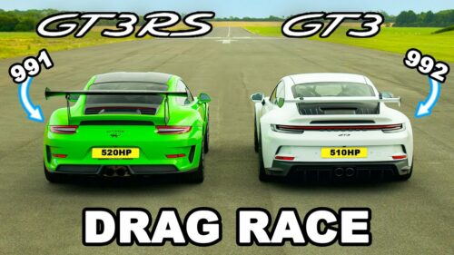 VIDEO: New Porsche 911 GT3 v GT3 RS Drag Race