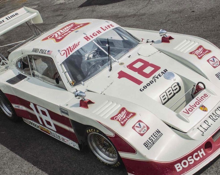 JLP-4 Porsche 935 in Miller High Life livery on pavement