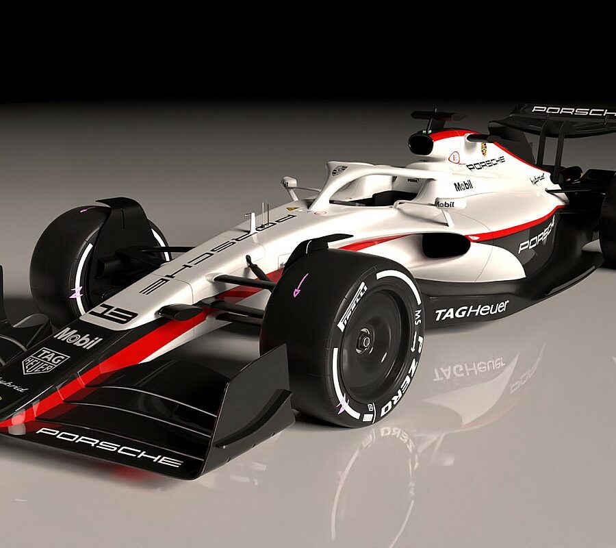 Porsche F1 car render