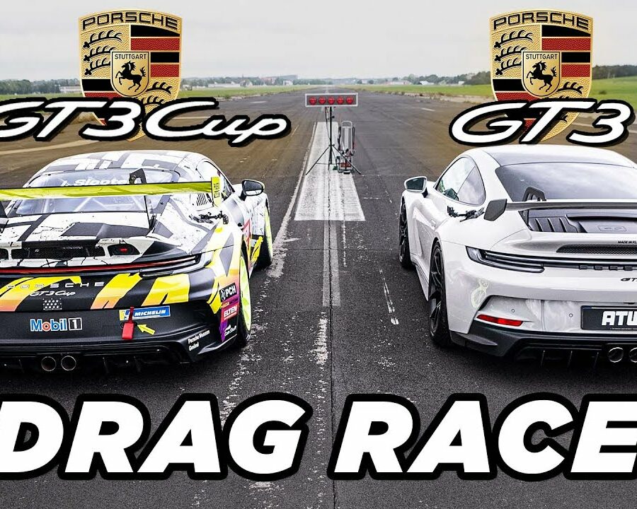 DRAG RACE: 992 Porsche 911 GT3 vs. 992 Porsche 911 GT3 Cup