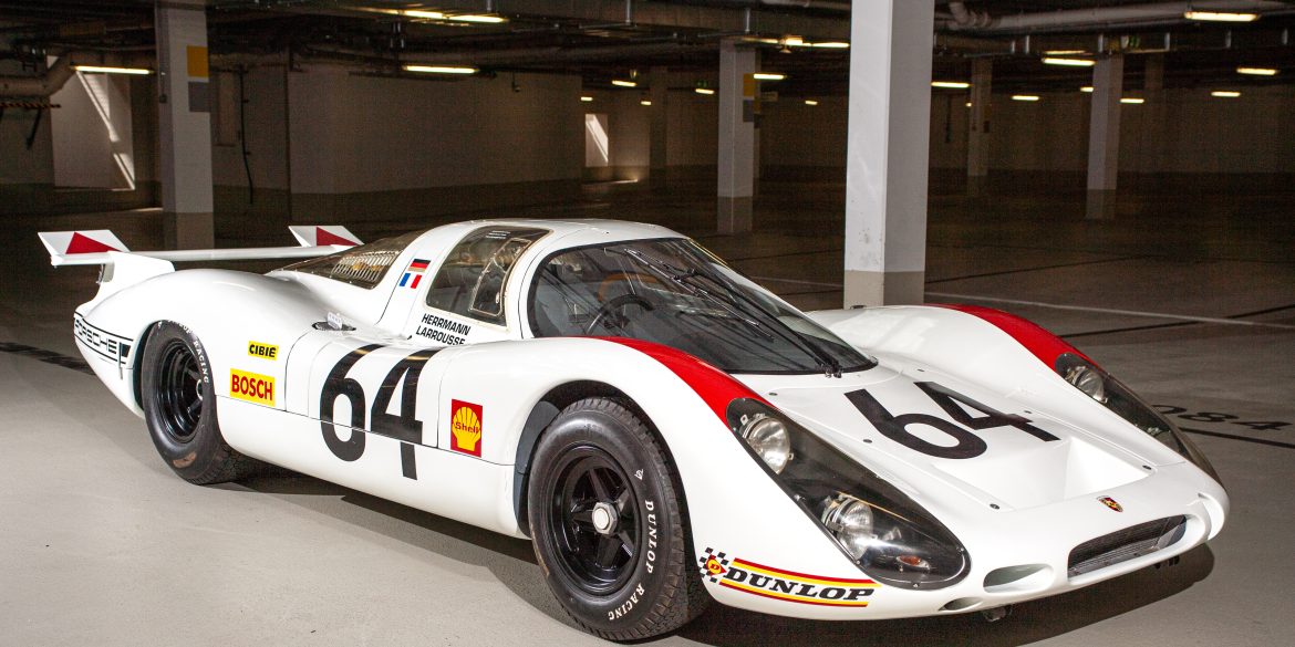 Front three-quarter view of the 908 LH showing the very aerodynamic and flowing lines of this superb racing car. © Glen Smale