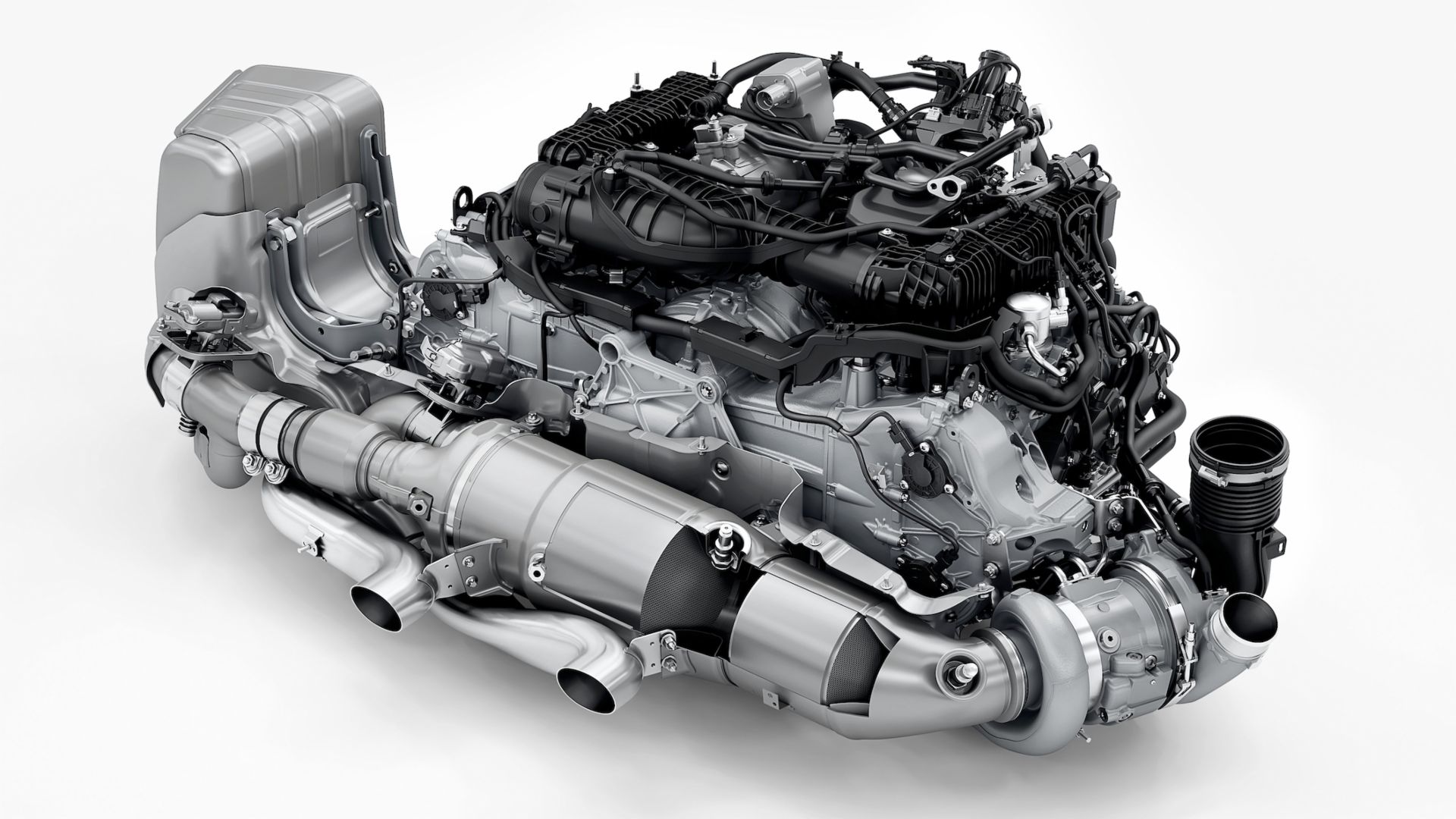 Porsche 911 T-Hybrid Boxer engine