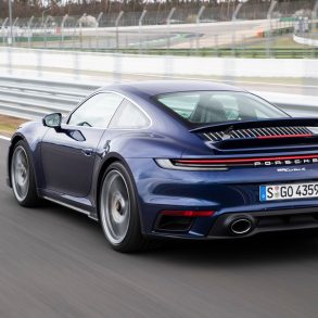 Rear view of a 911 Turbo S